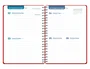 Liderpapel Agenda Escolar 2026-2027 Espiral Básica A5 Bilingüe, 2 Días por Página, Color Rojo, Papel FSC 70g