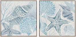 DKD Home Decor Cuadro Lienzo PS 40x3x40 Espuma Surtido de 2 Diseños