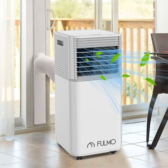 Fulmo Aire Acondicionado Portátil Solo Frío 7000 BTU/h, A++, Función Ventilador y Deshumidificador, con Mando a Distancia, Ideal para Salas de 10-16 m²