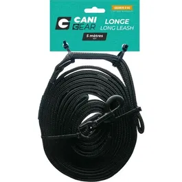 CANI GEAR Correa para perros 5 m Neopreno suave con asa Negro