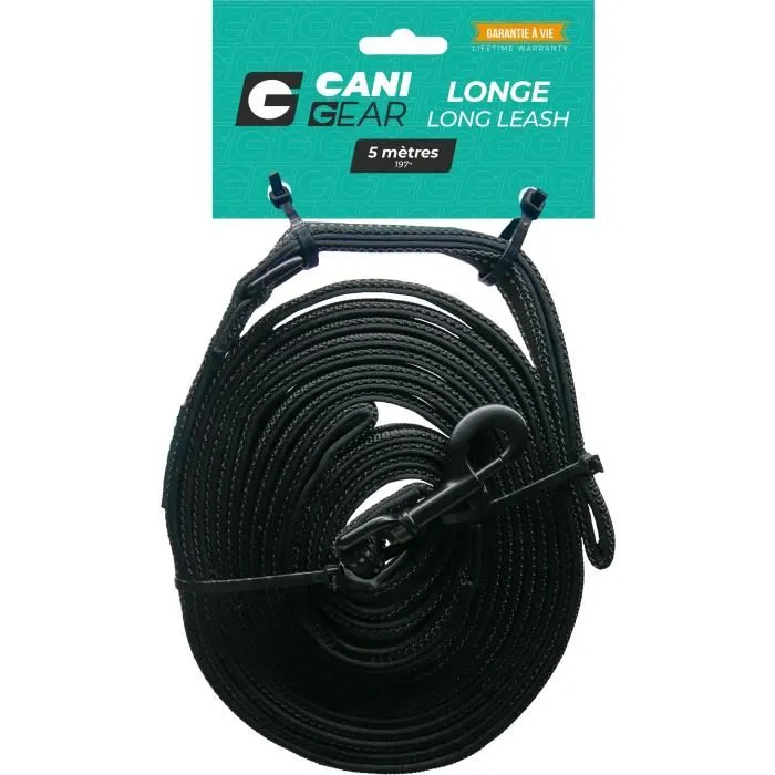 CANI GEAR Correa para perros 5 m Neopreno suave con asa Negro CANI GEAR Correa para perros 5 m Neopreno suave con asa Negro