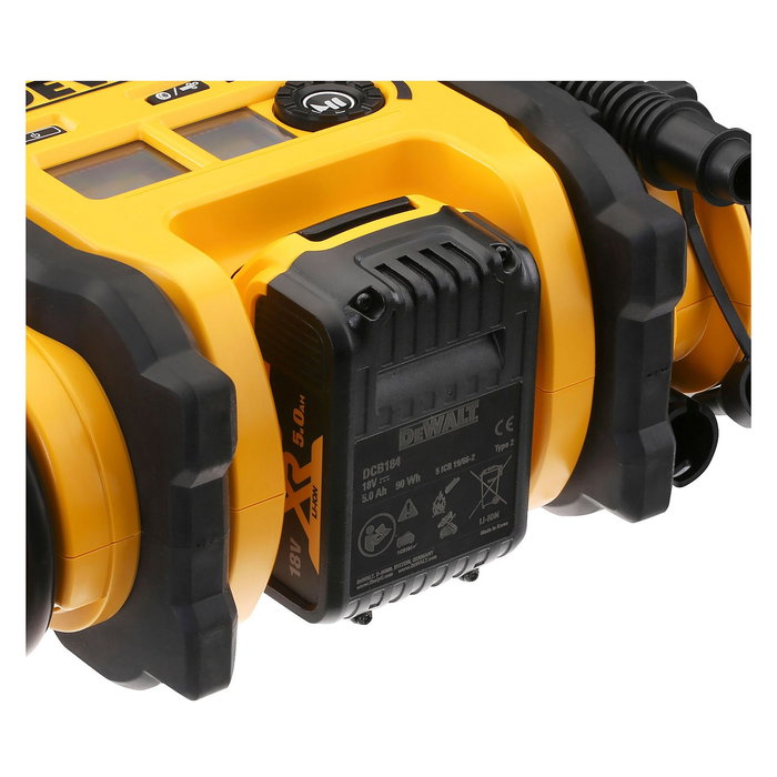 DeWALT DCC018N Compresor Portátil a Batería 12V, 11 bar, Flujo de Aire 0.6 l/min, 2.5 kg, Negro y Amarillo