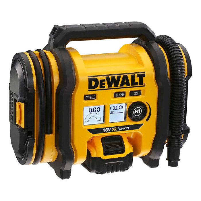 DeWALT DCC018N Compresor Portátil a Batería 12V, 11 bar, Flujo de Aire 0.6 l/min, 2.5 kg, Negro y Amarillo