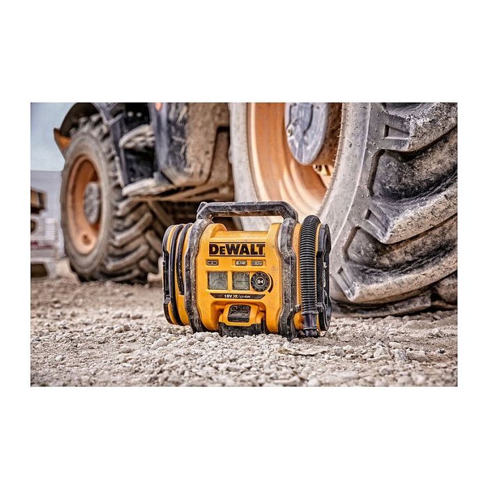 DeWALT DCC018N Compresor Portátil a Batería 12V, 11 bar, Flujo de Aire 0.6 l/min, 2.5 kg, Negro y Amarillo