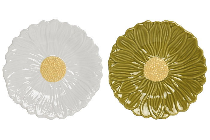 DKD Home Decor Plato de Porcelana Margaritas 2025 Surtido de 6 Unidades DKD Home Decor Plato de Porcelana Margaritas 2025 Surtido de 6 Unidades