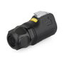 GoodConnections Conector Industrial S1 - RJ45 M24 Alcasa S1 IC01-24R01, Negro