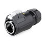 GoodConnections Conector Industrial S1 - RJ45 M24 Alcasa S1 IC01-24R01, Negro
