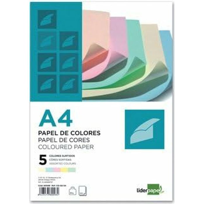 Liderpapel Papel de colores DIN A4 80g surtido 500 hojas