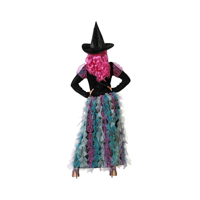 Disfraz de Bruja Verde para Mujer Adulta con Vestido Largo y Sombrero - XL