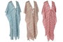 DKD Home Decor Kaftan Algodón Surtido de 3 Unidades