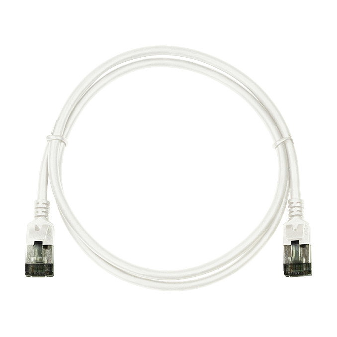 LogiLink Patch cable Cat.6A TPE SlimLine blanco 1,5m