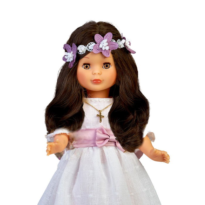 Nancy Muñeca Comunión Corona Flores Morena Nal00000 Famosa Muñeca Primera Comunión +4 años