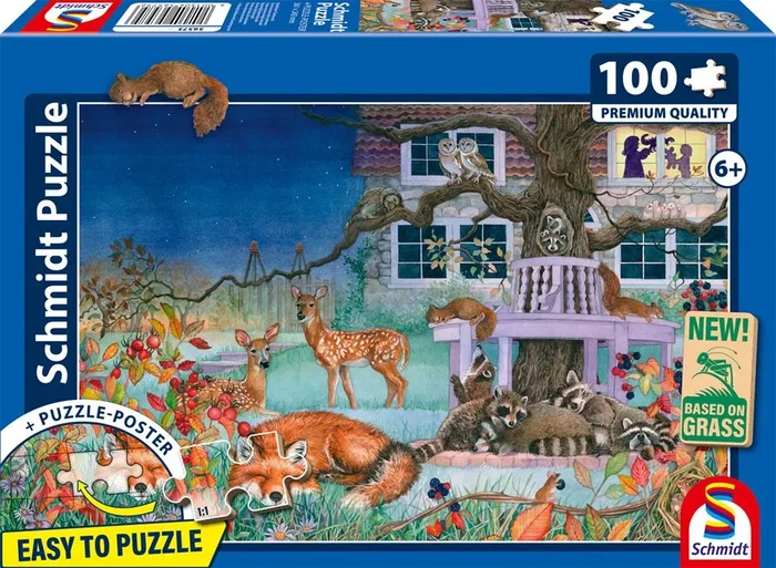 Schmidt Spiele Puzzle AABRK21021 Visita Nocturna de Animales, 100 Piezas, A partir de 6 años Schmidt Spiele Puzzle AABRK21021 Visita Nocturna de Animales, 100 Piezas, A partir de 6 años