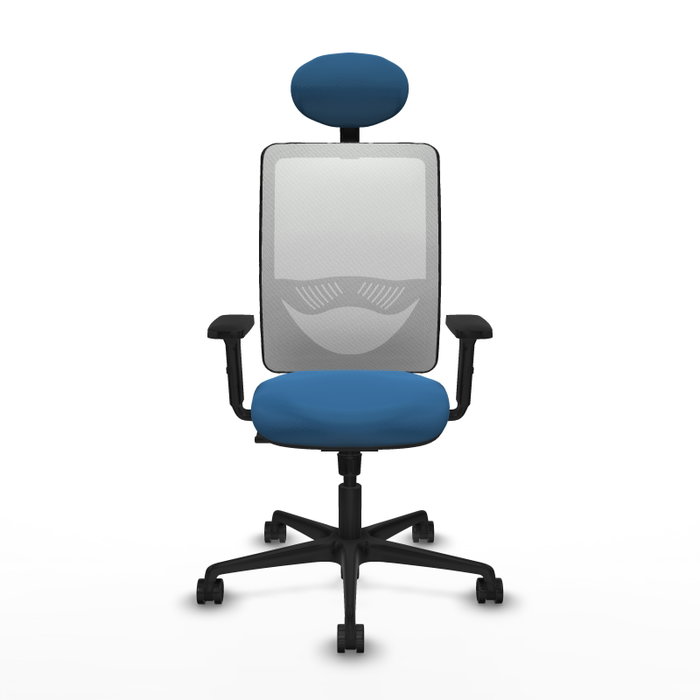 PIQUERAS Y CRESPO Silla de oficina Zulema con mecanismo Sincro, Azul claro y Blanco PIQUERAS Y CRESPO Silla de oficina Zulema con mecanismo Sincro, Azul claro y Blanco