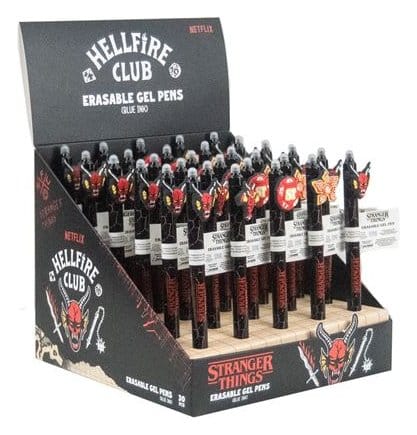 Stranger Things Bolígrafo de gel borrable Hellfire Club Expositor (30)