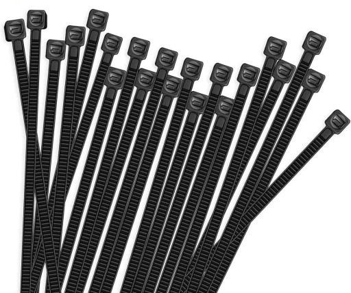 ORNO Bridas o Abrazaderas de Nylon 2.5mm * 200mm - Pack de 100 Unidades, Color Negro
