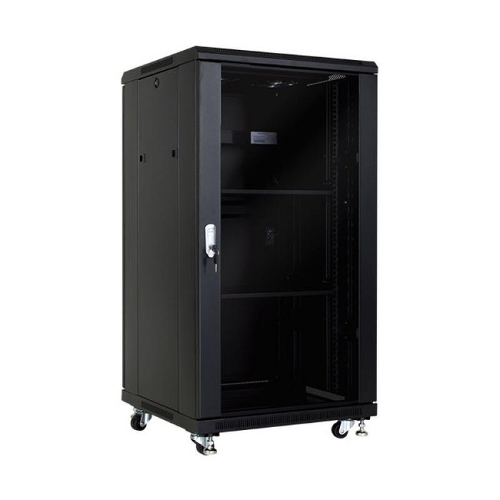 MicroConnect Armario Rack 19 pulg 22HU 600x600mm Negro con Cristal Templado MicroConnect Armario Rack 19 pulg 22HU 600x600mm Negro con Cristal Templado