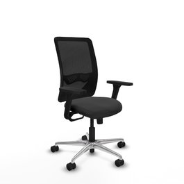 PIQUERAS Y CRESPO Silla de oficina Zulema con Mecanismo Sincro, Gris oscuro y Negro