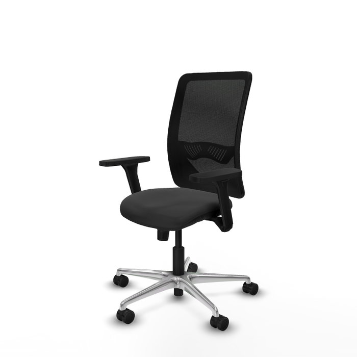 PIQUERAS Y CRESPO Silla de oficina Zulema con Mecanismo Sincro, Gris oscuro y Negro