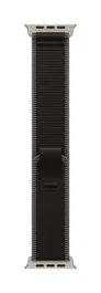 Apple MFT94ZM/A Correa Loop de Nailon para Apple Watch Series 9/SE/3, Compatible con 49/46/45/44 mm, Color Negro/Carbón, Talla M/L, Con Cierre de Velcro y Hilo Reflectante