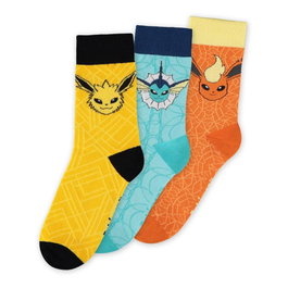 Difuzed Pokémon Pack de 3 Calcetines Eevee Evolution 35-38