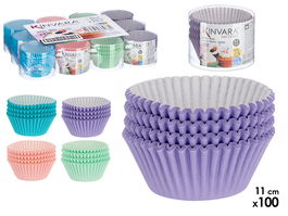 Kinvara Set 100 Moldes Papel Reposteria 11 cm Surtidos (Set de 48)