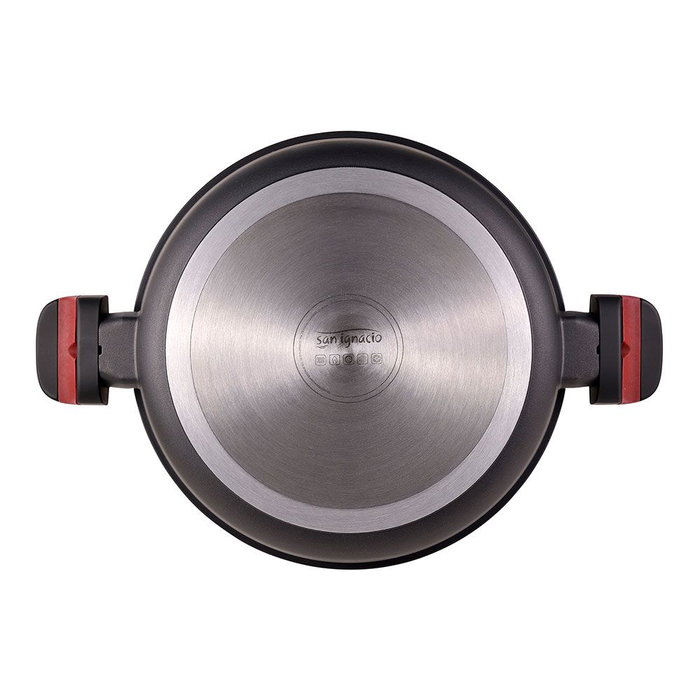 San Ignacio Olla Baja Denia Experto Ø28 cm Aluminio Fundido Inducción Tartera Antiadherente