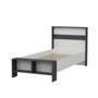 Hanah Home Somier Individual Blanco y Antracita 190 x 90 x 69 cm