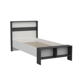 Hanah Home Somier Individual Blanco y Antracita 190 x 90 x 69 cm