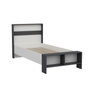 Hanah Home Somier Individual Blanco y Antracita 190 x 90 x 69 cm