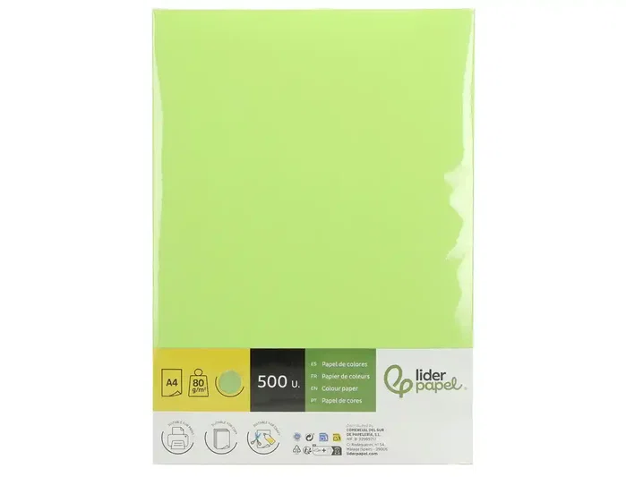 Liderpapel Papel de color Verde DIN A4 80 g/m² (500 hojas)