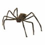 Araña decorativa gigante de pelo negro 75 cm con ojos rojos para Halloween