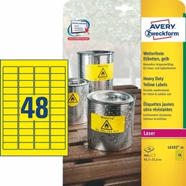 AVERY Zweckform Etiquetas de película resistentes al agua 45,7 x 21,2 mm