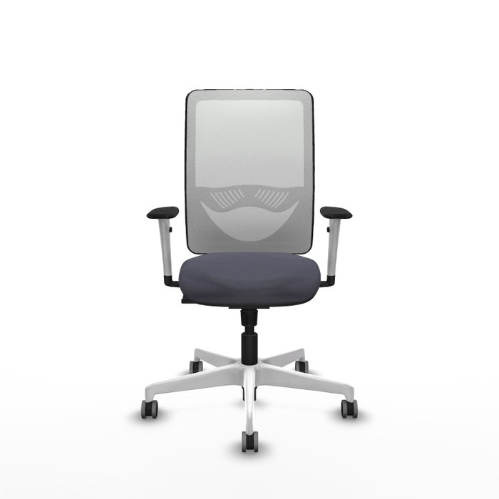 PIQUERAS Y CRESPO Silla de oficina Zulema con mecanismo Sincro, Gris oscuro y Blanco PIQUERAS Y CRESPO Silla de oficina Zulema con mecanismo Sincro, Gris oscuro y Blanco