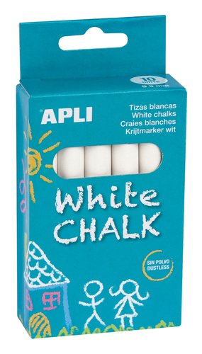 Tizas Blancas Apli Estuche De 10 Tizas Blancas Apli Estuche De 10