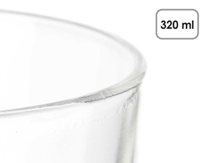 Vivalto Vaso de Vidrio para Whisky 320 ml 8.9 x 9.5 x 8.9 cm Transparente (Set de 24)
