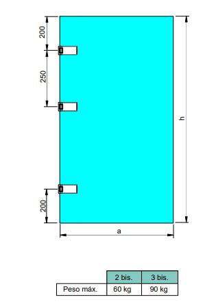 Emuca Bisagra para puerta de cristal con embellecedor, bisagra horizontal con pala de 40mm, para puerta de 8-12mm, aluminio y acero, pintado negro