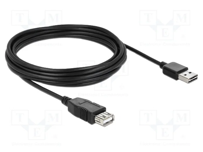 DeLOCK EASY-USB 2.0-A Cable de extensión USB 2.0 de 5 m Negro DeLOCK EASY-USB 2.0-A Cable de extensión USB 2.0 de 5 m Negro