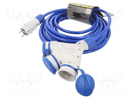 KEL Prolongador de alimentación H07BQ-F 3G2,5mm2 10m azul