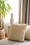 Aberto Design KET003 Funda de Cojín 100% Algodón 43x43cm Beige, Añade Elegancia y Confort a Tu Hogar