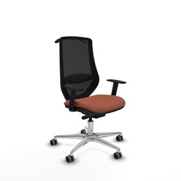 PIQUERAS Y CRESPO Silla de oficina Mardos con mecanismo Sincro/Traslack Marrón y Negro