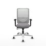 PIQUERAS Y CRESPO Silla de oficina Zulema con mecanismo Sincro/Traslack, Gris y Blanco