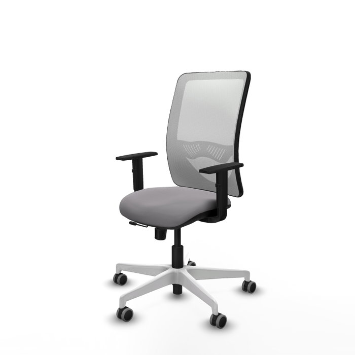 PIQUERAS Y CRESPO Silla de oficina Zulema con mecanismo Sincro/Traslack, Gris y Blanco PIQUERAS Y CRESPO Silla de oficina Zulema con mecanismo Sincro/Traslack, Gris y Blanco
