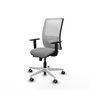 PIQUERAS Y CRESPO Silla de oficina Zulema con mecanismo Sincro/Traslack, Gris y Blanco