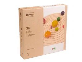 Andreutoys Juego Didáctico Sistema Solar 3D Madera Diámetro Sol Ø 4,5cm