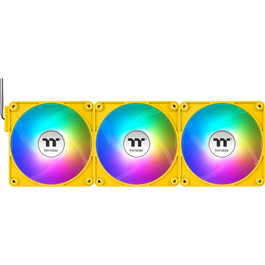 Thermaltake CT120 EX Reverse ARGB Sync Bumblebee Pack de 3, Amarillo