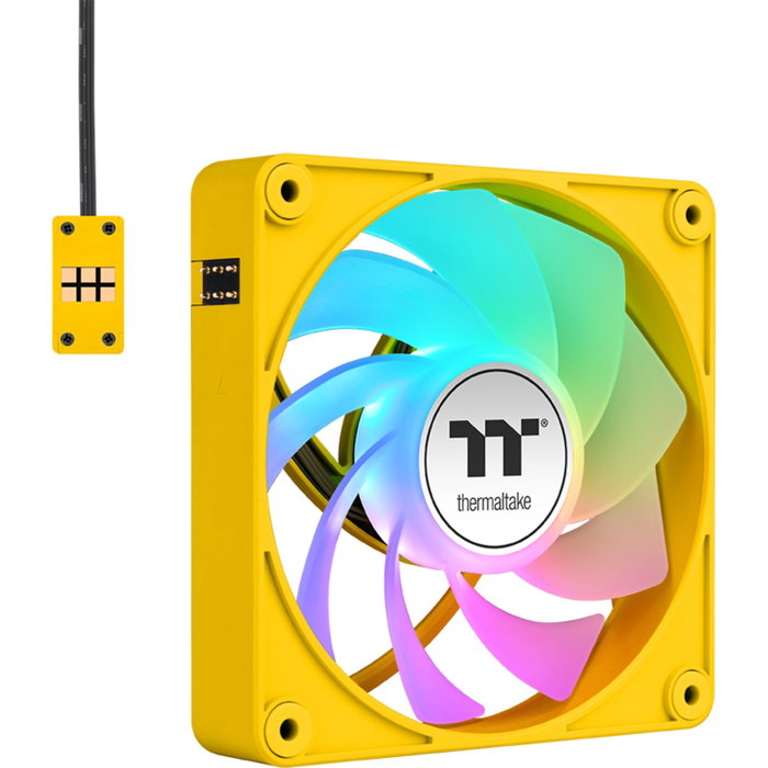 Thermaltake CT120 EX Reverse ARGB Sync Bumblebee Pack de 3, Amarillo