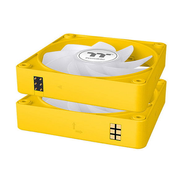 Thermaltake CT120 EX Reverse ARGB Sync Ventilador PC 120mm Amarillo 3 Unidades