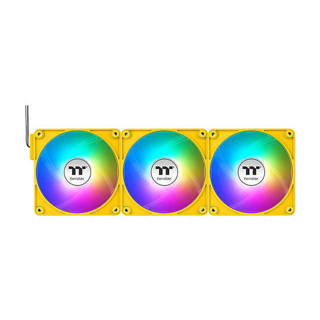 Thermaltake CT120 EX Reverse ARGB Sync Ventilador PC 120mm Amarillo 3 Unidades