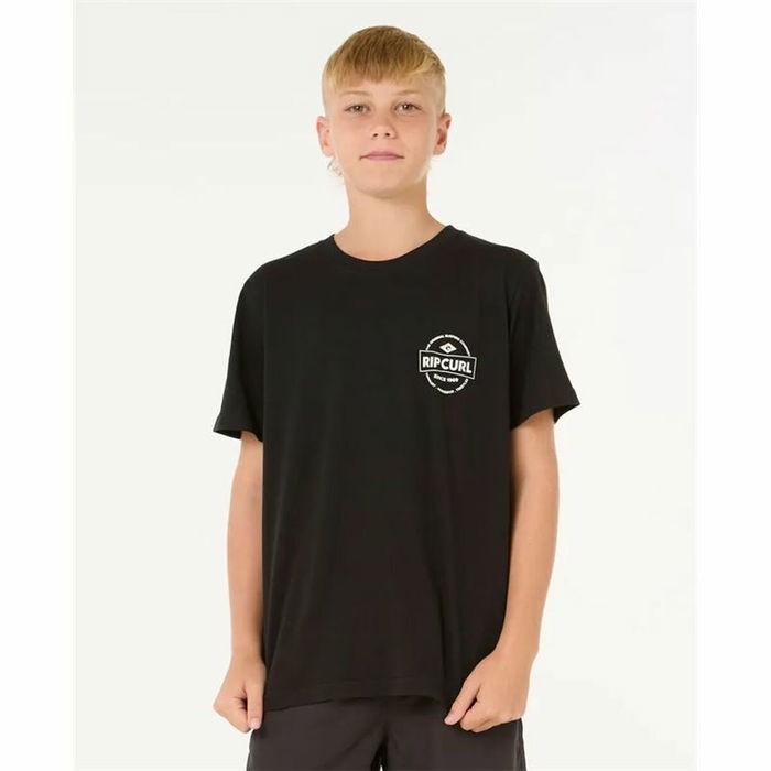 Camiseta de Manga Corta Infantil Rip Curl Staple Negro 3-4 Años